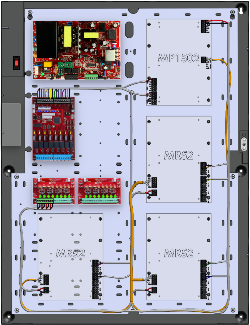 LifeSafetyPower FPO150-2D8PM8NLCE6M/T8-A Mercury ProWire Power Systems 150W Single Voltage, 120 VAC 8 Managed Lock Outputs 16 Auxiliary Outputs