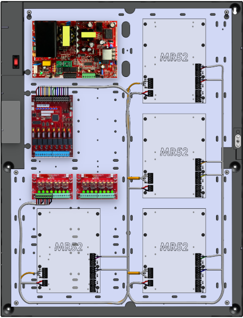 LifeSafetyPower FPO150-2D8PM8NLCE6M/T8-C Mercury ProWire Power Systems 150W Single Voltage, 120 VAC 8 Managed Lock Outputs 16 Auxiliary Outputs
