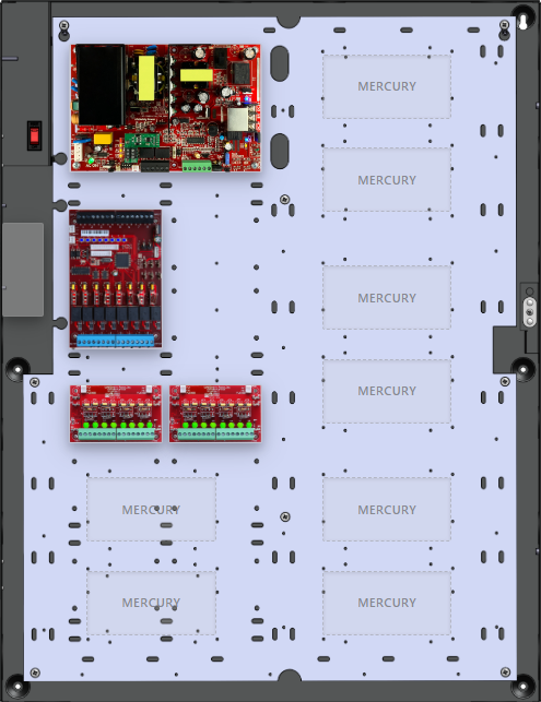 LifeSafetyPower FPO150-2D8PM8PNLCE6M Mercury Unified Power Systems 150W Single Voltage, 120 VAC 8 Managed Lock Outputs 16 Auxiliary Outputs