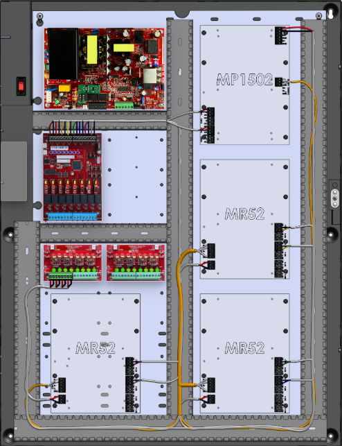 LifeSafetyPower FPO150-2D8PM8PNLCE6M/P8-A Mercury ProWire Power Systems 150W Single Voltage, 120 VAC 8 Managed Lock Outputs 16 Auxiliary Outputs