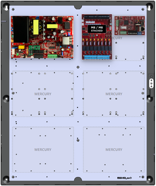 LifeSafetyPower FPO150-2M8NLCE4M Mercury Unified Power Systems 150W Single Voltage, 120 VAC 16 Managed Lock Outputs