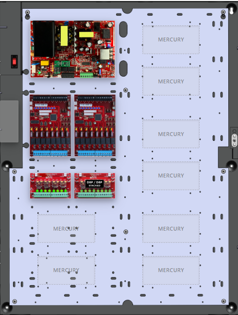 LifeSafetyPower FPO150-3D8P2M8NLCE6M Mercury Unified Power Systems 150W Single Voltage, 120 VAC 16 Managed Lock Outputs 24 Auxiliary Outputs