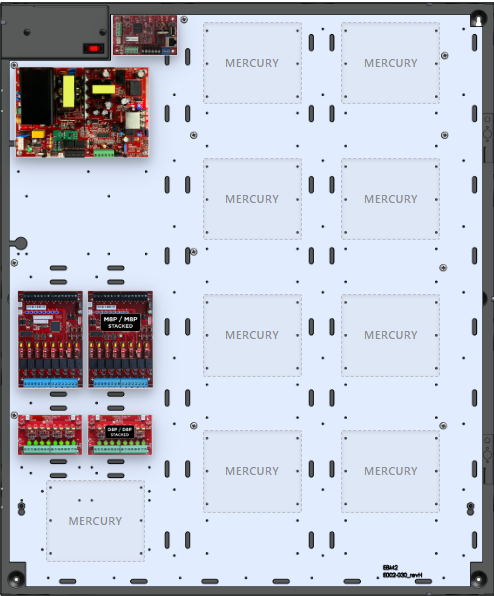 LifeSafetyPower FPO150-3D8P3M8PNLCE8M2 Mercury Unified Power Systems 150W Single Voltage, 120 VAC 24 Managed Lock Outputs 24 Auxiliary Outputs