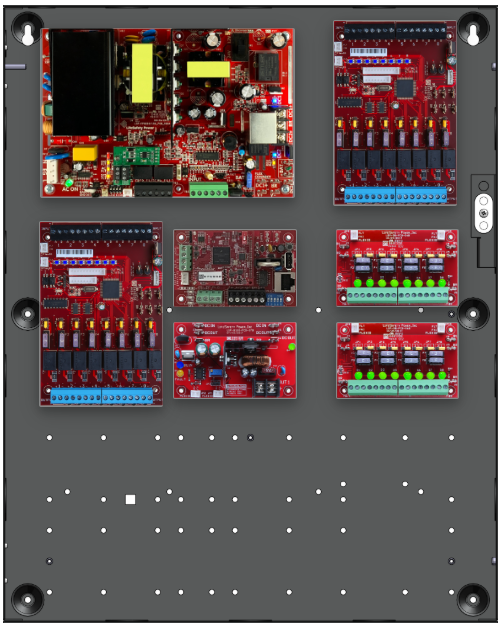 LifeSafetyPower FPO150-B1002D82M8NLCE2 Traditional Power Systems 150W Dual Voltage, 120 VAC 16 Managed Lock Outputs 16 Auxiliary Outputs