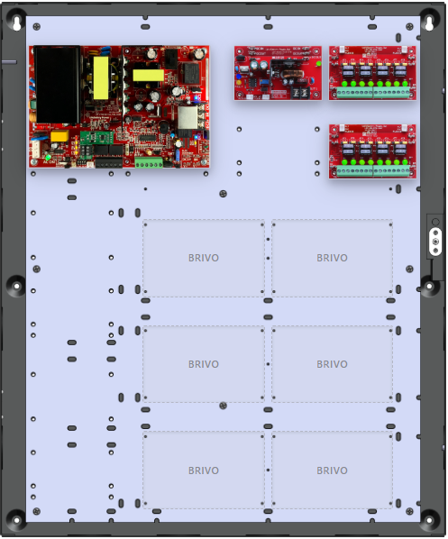 LifeSafetyPower FPO150-B1002D8E4B Brivo Unified Power Systems 150W Dual Voltage, 120 VAC 16 Auxiliary Outputs