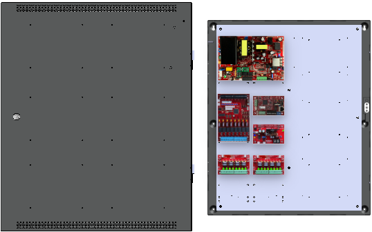 LifeSafetyPower FPO150-B1002D8M8NLCE4V1/T8-B HID ProWire Power Systems 150W Dual Voltage, 120 VAC 8 Managed Lock Outputs 16 Auxiliary Outputs