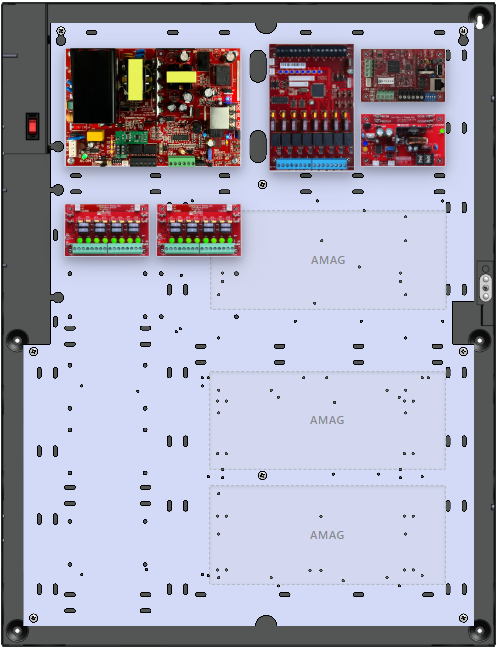 LifeSafetyPower FPO150-B1002D8M8NLCE6A AMAG Unified Power Systems 150W Dual Voltage, 120 VAC 8 Managed Lock Outputs 16 Auxiliary Outputs