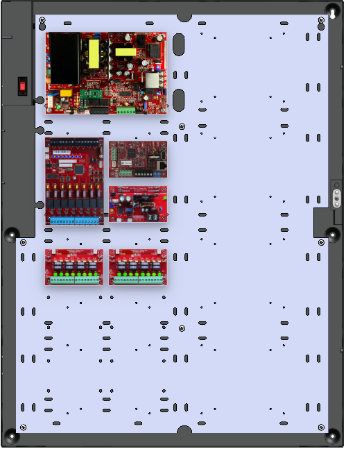 LifeSafetyPower FPO150-B1002D8M8NLCE6V/P8-A HID ProWire Power Systems 150W Dual Voltage, 120 VAC 8 Managed Lock Outputs 16 Auxiliary Outputs