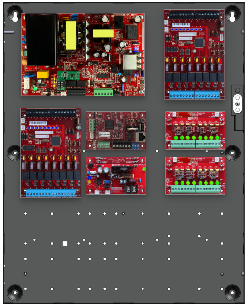 LifeSafetyPower FPO150-B1002D8P2M8NLCE2 Traditional Power Systems 150W Dual Voltage, 120 VAC 16 Managed Lock Outputs 16 Auxiliary Outputs