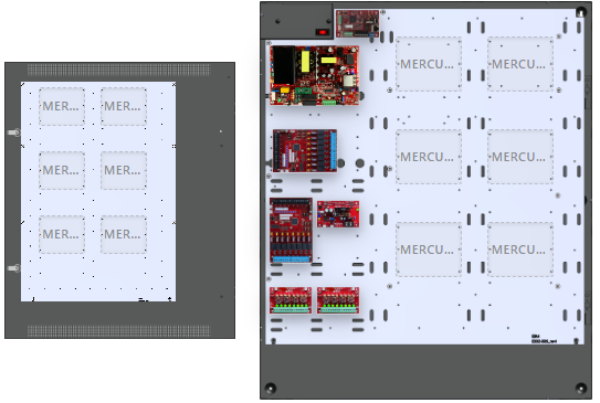 LifeSafetyPower FPO150-B1002D8P2M8NLCE8M1 Mercury Unified Power Systems 150W Dual Voltage, 120 VAC 16 Managed Lock Outputs 16 Auxiliary Outputs