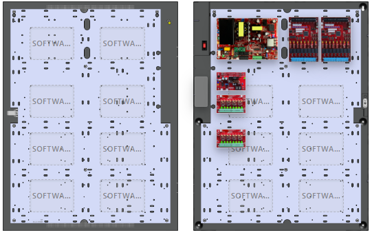LifeSafetyPower FPO150-B1002D8P2M8PNLCE6S1 Software House Unified Power Systems 150W Dual Voltage, 120 VAC 16 Managed Lock Outputs 16 Auxiliary Outputs