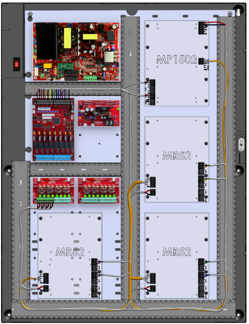 LifeSafetyPower FPO150-B1002D8PM8E6M/P8-A Mercury ProWire Power Systems 150W Dual Voltage, 120 VAC 8 Managed Lock Outputs 16 Auxiliary Outputs