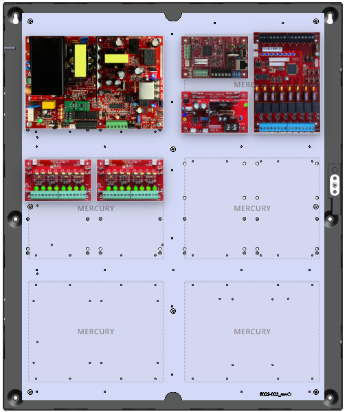 LifeSafetyPower FPO150-B1002D8PM8NLCE4M/E Mercury Unified Power Systems 150W Dual Voltage, 230 VAC 8 Managed Lock Outputs 16 Auxiliary Outputs
