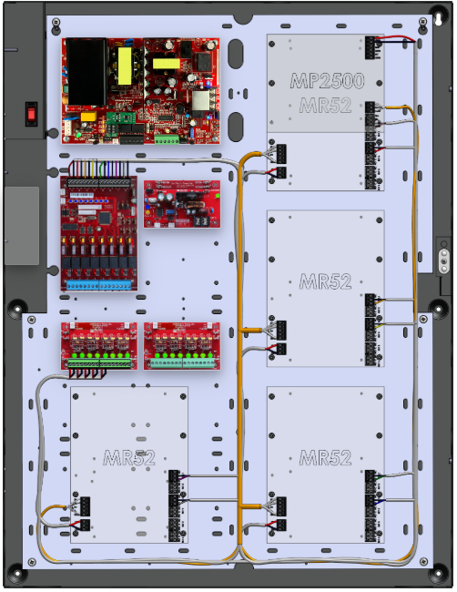 LifeSafetyPower FPO150-B1002D8PM8NLCE6M/T8-B Mercury ProWire Power Systems 150W Dual Voltage, 120 VAC 8 Managed Lock Outputs 16 Auxiliary Outputs