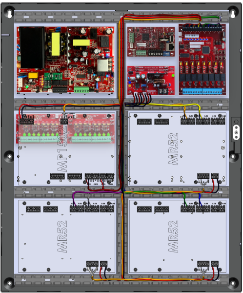 LifeSafetyPower FPO150-B1002D8PM8PNLCE4M/P8-A/E Mercury ProWire Power Systems 150W Dual Voltage, 230 VAC 8 Managed Lock Outputs 16 Auxiliary Outputs