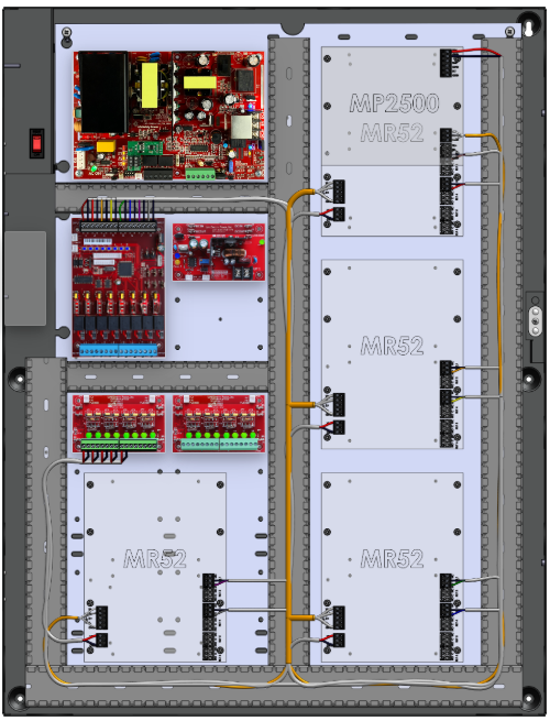LifeSafetyPower FPO150-B1002D8PM8PNLCE6M/P8-B/E Mercury ProWire Power Systems 150W Dual Voltage, 230 VAC 8 Managed Lock Outputs 16 Auxiliary Outputs