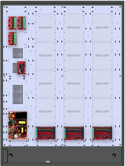 LifeSafetyPower FPO150-B1003C83D8E12M Mercury Unified Power Systems 150W Dual Voltage, 120 VAC 24 Relay Lock Outputs 24 Auxiliary Outputs