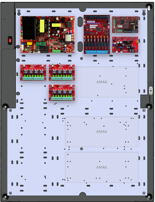 LifeSafetyPower FPO150-B1003D8M8NLCE6A AMAG Unified Power Systems 150W Dual Voltage, 120 VAC 8 Managed Lock Outputs 24 Auxiliary Outputs