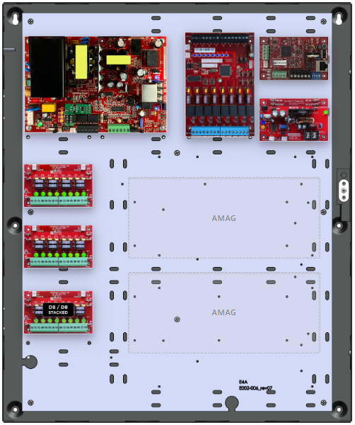 LifeSafetyPower FPO150-B1004D8M8NLCE4A AMAG Unified Power Systems 150W Dual Voltage, 120 VAC 8 Managed Lock Outputs 32 Auxiliary Outputs