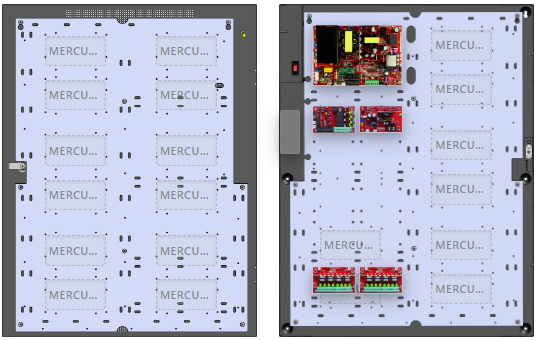 LifeSafetyPower FPO150-B100C42D8NLCE6M1 Mercury Unified Power Systems 150W Dual Voltage, 120 VAC 4 Relay Lock Outputs 16 Auxiliary Outputs