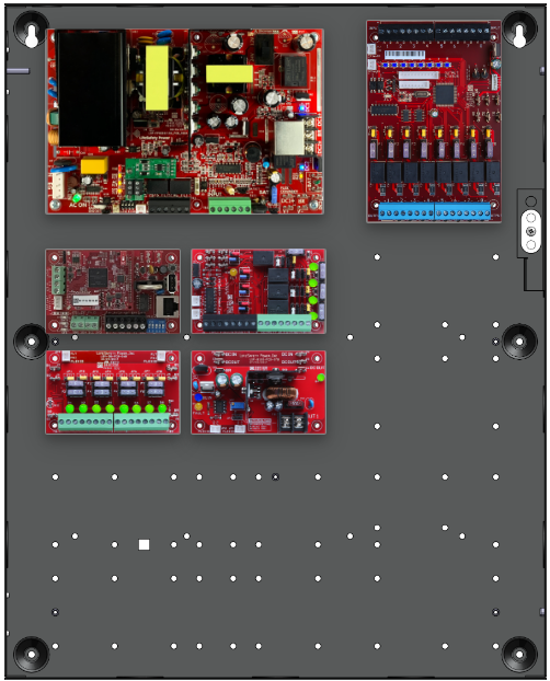 LifeSafetyPower FPO150-B100C4D8M8NLCE2 Traditional Power Systems 150W Dual Voltage, 120 VAC 8 Managed Lock Outputs | 4 Relay Lock Outputs 8 Auxiliary Outputs