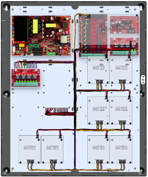 LifeSafetyPower FPO150-B100C82D8E4ALC/T8-A AMAG ProWire Power Systems 150W Dual Voltage, 120 VAC 8 Relay Lock Outputs 16 Auxiliary Outputs