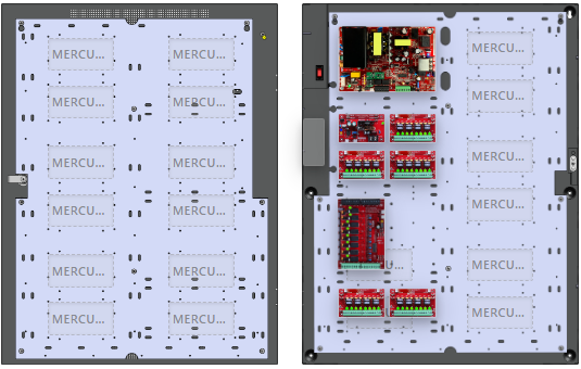LifeSafetyPower FPO150-B100C85D8NLCE6M1 Mercury Unified Power Systems 150W Dual Voltage, 120 VAC 8 Relay Lock Outputs 40 Auxiliary Outputs