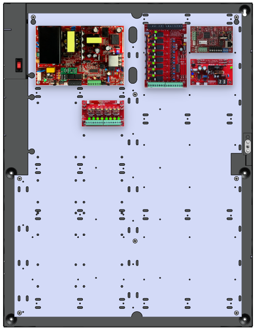 LifeSafetyPower FPO150-B100C8D8PNLCE6H/P8-C Honeywell ProWire Power Systems 150W Dual Voltage, 120 VAC 8 Relay Lock Outputs 8 Auxiliary Outputs