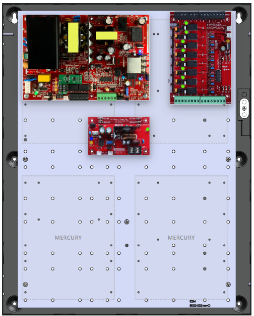 LifeSafetyPower FPO150-B100C8E2M Mercury Unified Power Systems 150W Dual Voltage, 120 VAC 8 Relay Lock Outputs