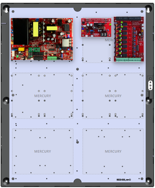LifeSafetyPower FPO150-B100C8E4M Mercury Unified Power Systems 150W Dual Voltage, 120 VAC 8 Relay Lock Outputs