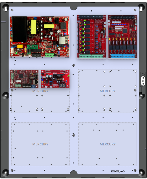 LifeSafetyPower FPO150-B100C8M8NLCE4M Mercury Unified Power Systems 150W Dual Voltage, 120 VAC 8 Managed Lock Outputs | 8 Relay Lock Outputs