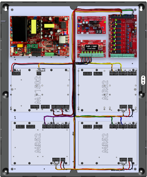 LifeSafetyPower FPO150-B100C8P2D8PE4M/T8-A Mercury ProWire Power Systems 150W Dual Voltage, 120 VAC 8 Relay Lock Outputs 16 Auxiliary Outputs