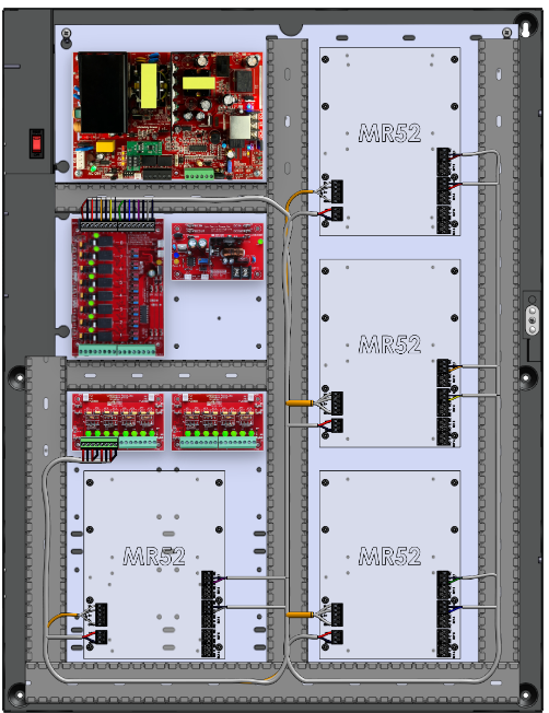 LifeSafetyPower FPO150-B100C8P2D8PE6M/P8-C/E Mercury ProWire Power Systems 150W Dual Voltage, 230 VAC 8 Relay Lock Outputs 16 Auxiliary Outputs