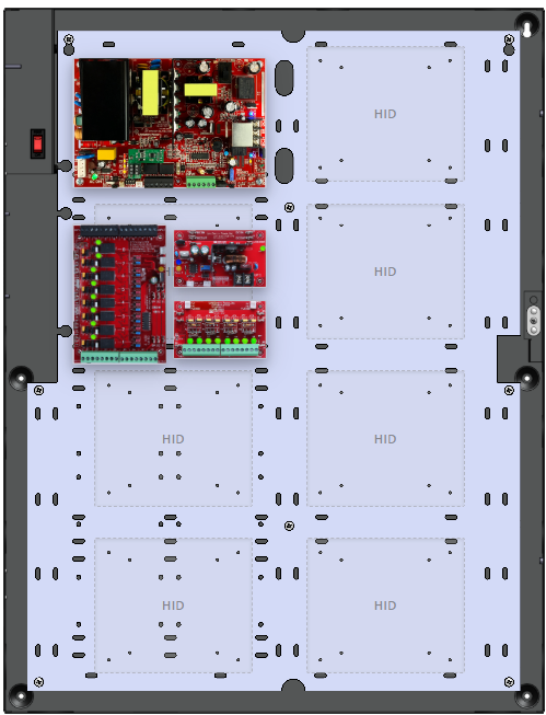 LifeSafetyPower FPO150-B100C8PD8PE6V HID Unified Power Systems 150W Dual Voltage, 120 VAC 8 Relay Lock Outputs 8 Auxiliary Outputs