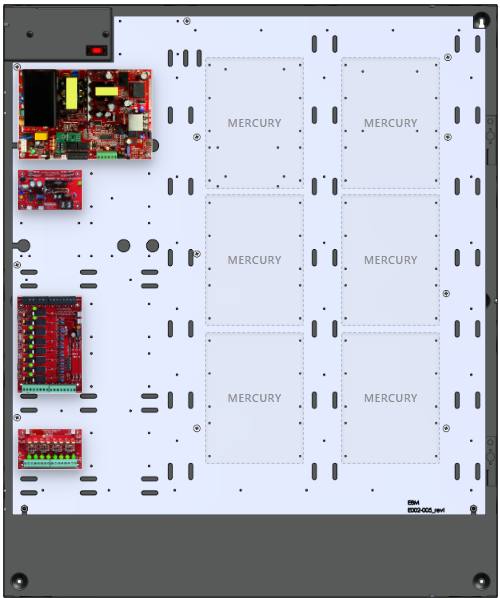 LifeSafetyPower FPO150-B100C8PD8PE8M Mercury Unified Power Systems 150W Dual Voltage, 120 VAC 8 Relay Lock Outputs 8 Auxiliary Outputs