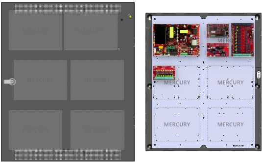 LifeSafetyPower FPO150-B100C8PD8PNLCE4M1 Mercury Unified Power Systems 150W Dual Voltage, 120 VAC 8 Relay Lock Outputs 8 Auxiliary Outputs